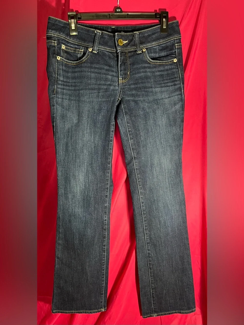 American Eagle Outfitters Women'sSize 6 Stretch Slim Boot Cut Jeans - Dark Blue
